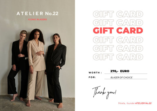 GIFT CARD  -  BLAZER OF CHOICE  -  ATELIER No.22